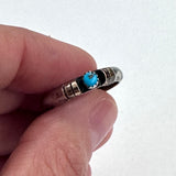 Vintage Sterling Silver - Navajo Signed G Turquoise Men's Ring Size 8 3/4 (A026)