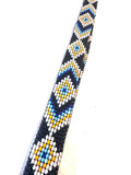 Beaded Hatband with Adjustable Leather Ties, Cowboy, Cowgirl Hat Accessory