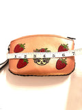 Tooled Leather Beauty Bag, Leather Beauty Pouch, Leather Wristlet