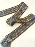 Woven Dance Ceremonial Sash Belt 2 1/4 x 82 Inches