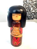 5.25" Vintage Japanese Creative Kokeshi Doll Autumn Leaves by KISAKU