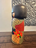 9.5'' Large Vintage Japanese Kokeshi Doll, Kokeshi Doll, Wooden Doll, Traditional Japanese Art