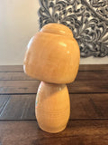 Kokeshi doll 5.5" tall/ Handcrafted Kokeshi Wooden doll/ Brown Kimono Ornament, Kokeshi doll, Kokeshi doll vintage