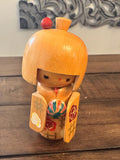 Japanese Kokeshi Wooden Doll Flowers Colorful, Kokeshi doll, Kokeshi