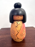 6.5'' Kokeshi Doll/ Vintage Japanese Art/ Handmade / Wood Carved Girl Doll