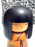 Japanese Kokeshi Wooden Doll, Masae Fujikawa, Gumma Japan, 6"