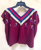 Guatemalan Embroidered Blouse/ Festival Top/ Summer Boho Blouse