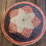 Woven Basket, Southwestern Geometric Decor (13.5")