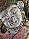 Hand Carved Buddha Wooden Wall Art, Zen Decor