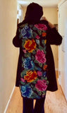 Vintage Guatemalan Hand Woven Hooded Cardigan, Art Wear