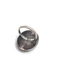 Old Pawn Sterling Silver & Mother Of Pearl Wildflower Inlay Zuni Ring (R055)