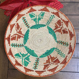 14.5" Shallow Basket, Southwestern Style Decor, Boho Decor