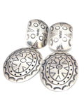Sterling Silver Concho Drop Dangle Earrings TP-54 TAXCO MEXICO (E001)