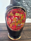 Vintage Hand Painted Japanese Chokin Art Flower Vase Japanese Scenery 10.5 Inch