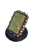Old Pawn Vintage Native American Sonoran Turquoise Large Ring