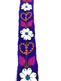 Hand Embroidered Peruvian Belt, Floral Alpaca Wool, Boho Accessory