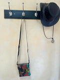 Mexican Hand Tooled Leather Crossbody Bag/ Adjustable Strap