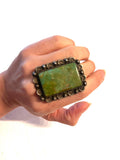 Old Pawn Vintage Native American Sonoran Turquoise Large Ring