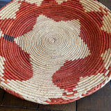 14" Shallow Woven Basket, Southwestern Geometric Decor
