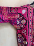 Uzbek Vintage Fully Embroidered Kimono Coat Size M, Suzani Robe Dress