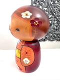 Vintage 7" Kokeshi Wooden Doll, Japanese Folk Art