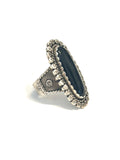 Vintage Southwestern Sterling Silver Onyx Ring Size 7