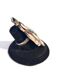 Vintage Native American Zuni Madeline Beyuka Sterling Silver Maiden Multi Stone Inlay Ring, 9 Grams