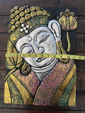 Hand Carved Buddha Wooden Wall Art, Zen Decor