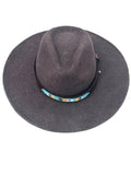 Leather Hat-band with Beaded Work, Adjustable, Cowgirl / Cowboy Hat Accessory
