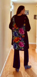 Vintage Guatemalan Hand Woven Hooded Cardigan, Art Wear