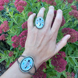 Vintage Zuni Sterling Silver Bird Inlay Ring, Size 6.5