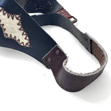 Boho Leather Belt Bag with Beadwork - Hippie Style Waist Bag