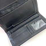 Guatemalan Leather Trifold Wallet, Embroidered Mayan Design Wallet With Check Book Slit