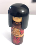 5.25" Vintage Japanese Creative Kokeshi Doll Autumn Leaves by KISAKU