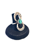 Sz 6.75 Vintage Native American Sterling Silver & Turquoise Ring