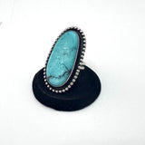 Sterling Silver & Turquoise Ring By Navajo Artist Chimney Butte