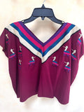 Guatemalan Embroidered Blouse/ Festival Top/ Summer Boho Blouse