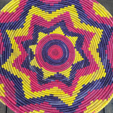 13.5” Shallow Woven Basket, Southwestern Style Decor