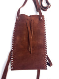 Small Handmade Medicine Leather Bag with Seed Bead Work