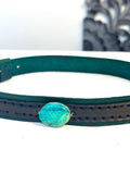 Leather Hat-band with Turquoise Stone, Adjustable, Cowgirl Hat Accessory