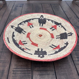 14" Shallow Woven Basket, Southwestern Style Decor