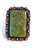 Old Pawn Vintage Native American Sonoran Turquoise Large Ring