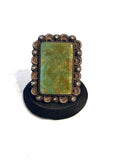 Old Pawn Vintage Native American Sonoran Turquoise Large Ring