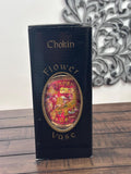 Vintage Hand Painted Japanese Chokin Art Flower Vase Japanese Scenery 10.5 Inch