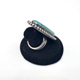 Sterling Silver & Turquoise Ring By Navajo Artist Chimney Butte
