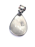 Vintage Navajo Sterling Silver &  Number 8 Turquoise Large Pendant By JLC