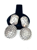 Sterling Silver Concho Drop Dangle Earrings TP-54 TAXCO MEXICO (E001)