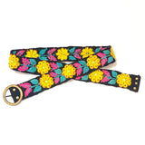 Peruvian Hand Embroidered Belt w/natural Sheep and Alpaca Wool, Colorful belt, Boho Accessories