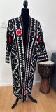 Suzani Vintage Fully Embroidered Kimono Size M