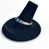Vintage Sterling Silver - Navajo Signed G Turquoise Men's Ring Size 8 3/4 (A026)